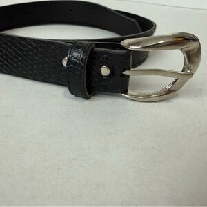 Black Leather Men's Belt